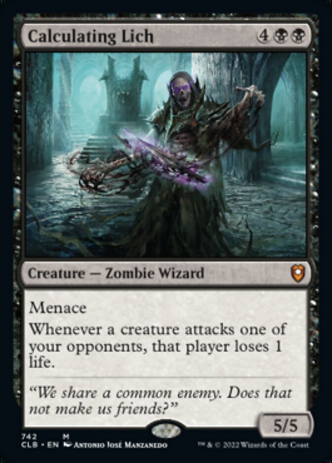 Calculating Lich [Commander Legends: Battle for Baldur's Gate] - Magic: The Gathering - Card Brawlers | Quebec | Canada |