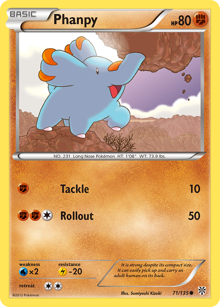Phanpy (71/135) [Black & White: Plasma Storm] - Pokémon - Card Brawlers | Quebec | Canada |