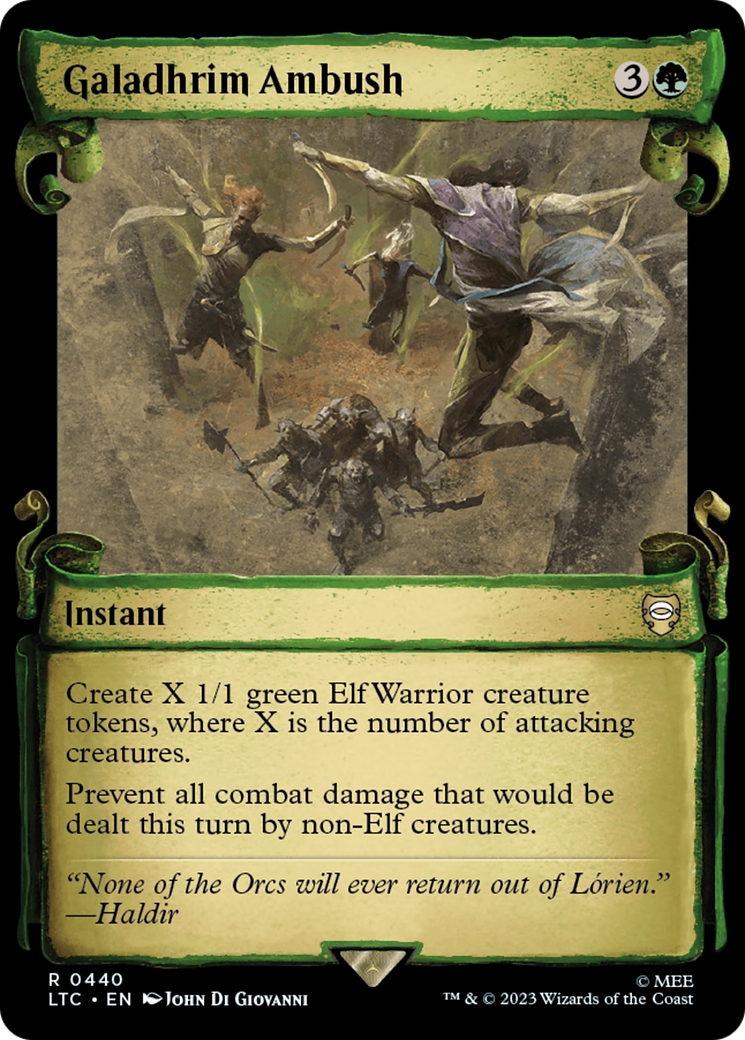 Galadhrim Ambush [The Lord of the Rings: Tales of Middle-Earth Commander Showcase Scrolls] - Magic: The Gathering - Card Brawlers | Quebec | Canada |