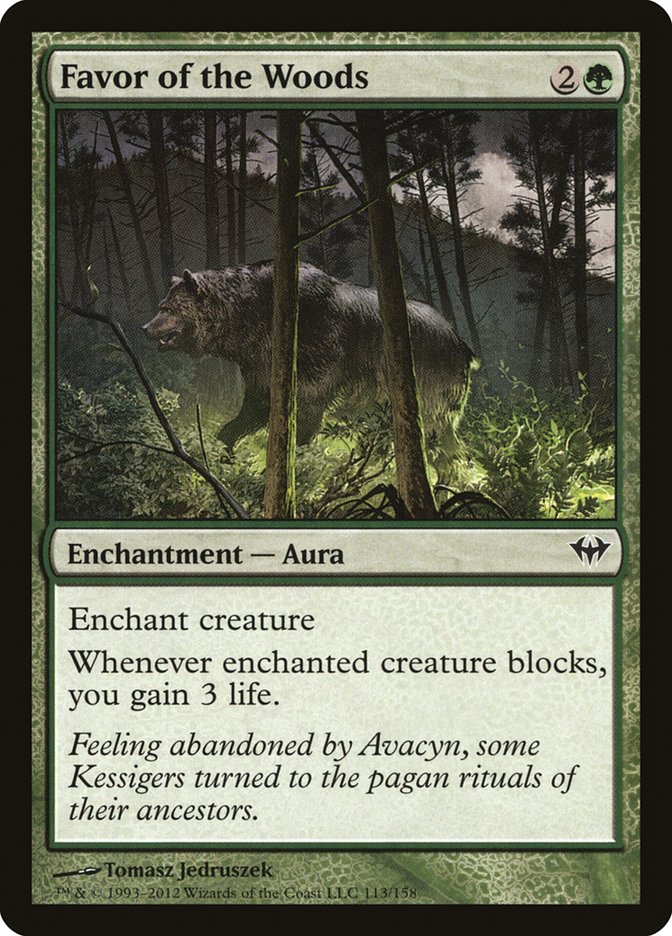 Favor of the Woods [Dark Ascension] - Magic: The Gathering - Card Brawlers | Quebec | Canada |