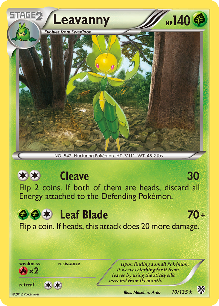 Leavanny (10/135) [Black & White: Plasma Storm] - Pokémon - Card Brawlers | Quebec | Canada |