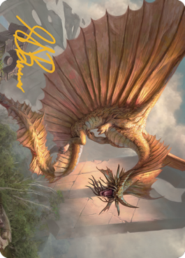 Ancient Gold Dragon Art Card (28) (Gold-Stamped Signature) [Commander Legends: Battle for Baldur's Gate Art Series] - Magic: The Gathering - Card Brawlers | Quebec | Canada |