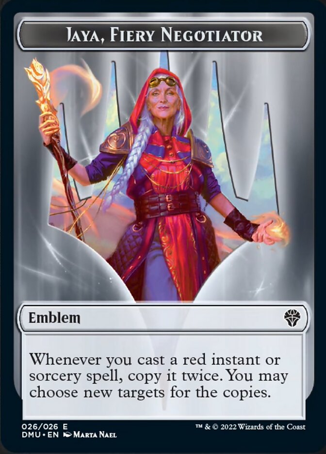 Soldier // Jaya, Fiery Negotiator Emblem Double-Sided Token [Dominaria United Tokens] - Magic: The Gathering - Card Brawlers | Quebec | Canada |