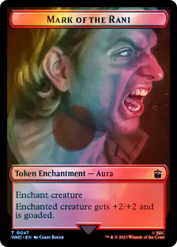 Fish // Mark of the Rani Double-Sided Token (Surge Foil) [Doctor Who Tokens] - Magic: The Gathering - Card Brawlers | Quebec | Canada |