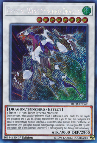 Crystal Wing Synchro Dragon [BLLR-EN062] Secret Rare - Yu-Gi-Oh! - Card Brawlers | Quebec | Canada |