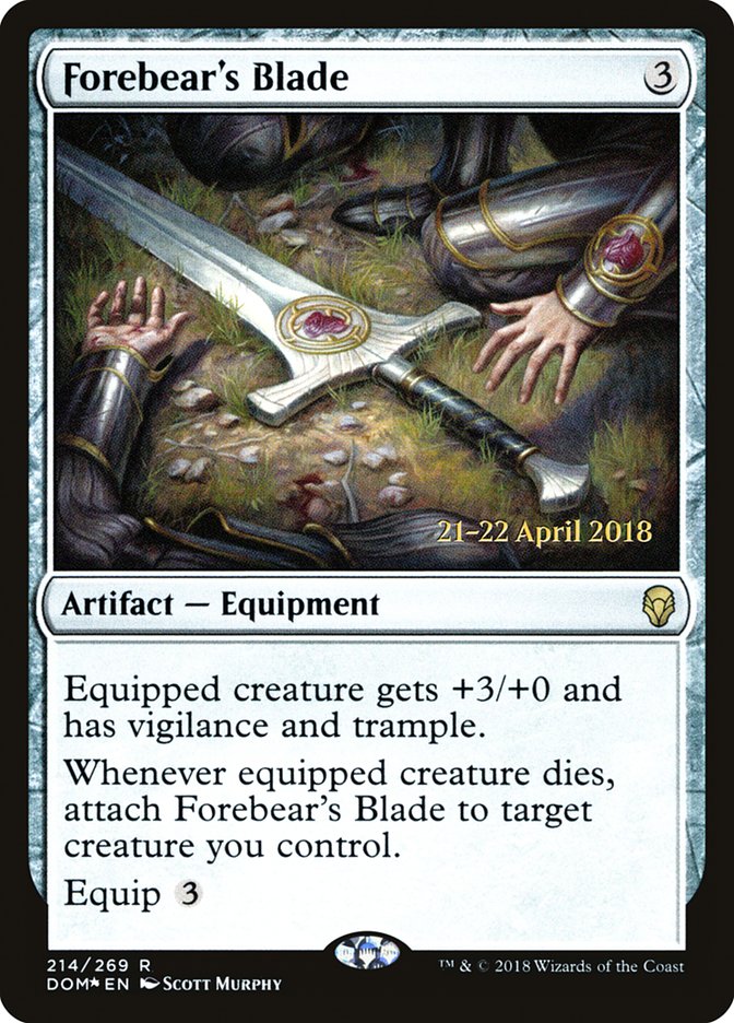 Forebear's Blade [Dominaria Prerelease Promos] - Magic: The Gathering - Card Brawlers | Quebec | Canada |