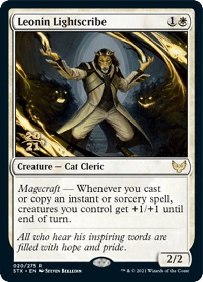 Leonin Lightscribe [Strixhaven: School of Mages Prerelease Promos] - Magic: The Gathering - Card Brawlers | Quebec | Canada |