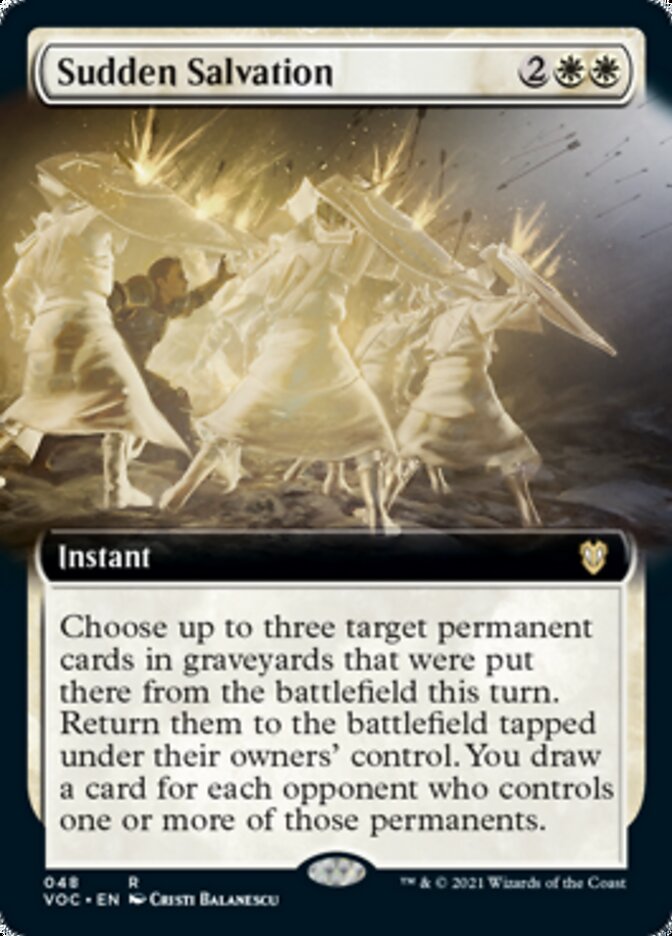 Sudden Salvation (Extended Art) [Innistrad: Crimson Vow Commander] - Magic: The Gathering - Card Brawlers | Quebec | Canada |