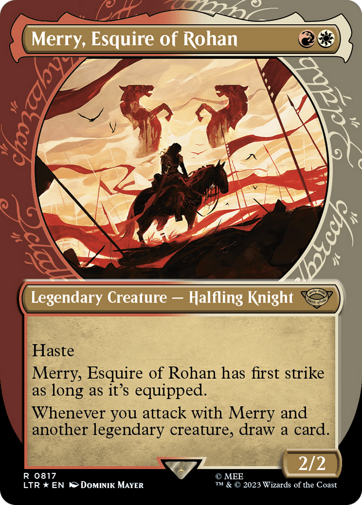 Merry, Esquire of Rohan (Showcase) (Surge Foil) [The Lord of the Rings: Tales of Middle-Earth] - Magic: The Gathering - Card Brawlers | Quebec | Canada |