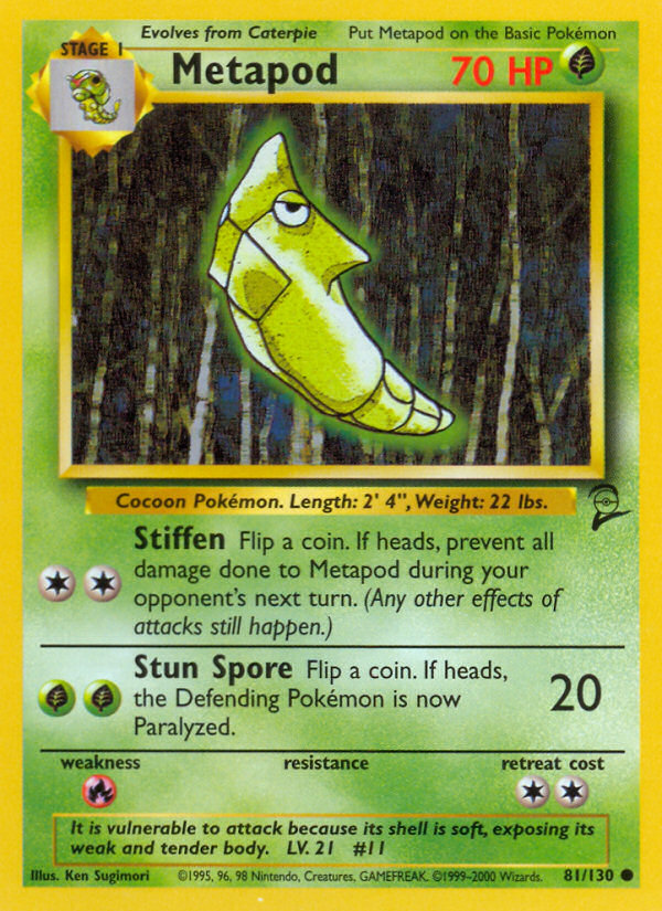 Metapod (81/130) [Base Set 2] - Pokémon - Card Brawlers | Quebec | Canada |