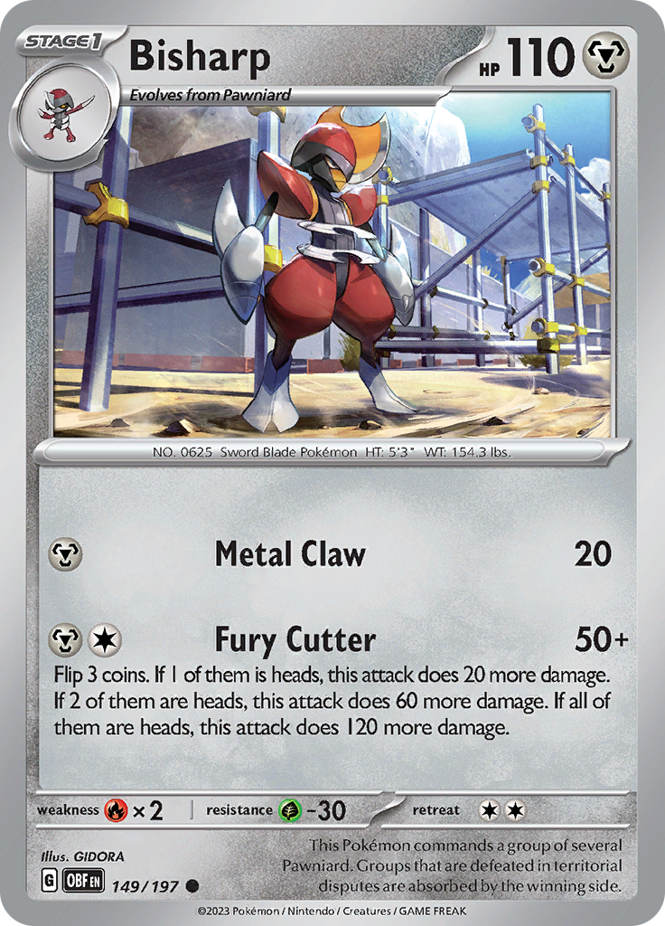 Bisharp (149/197) [Scarlet & Violet: Obsidian Flames] - Pokémon - Card Brawlers | Quebec | Canada |
