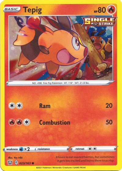 Tepig (023/163) (Cosmos Holo) [Sword & Shield: Battle Styles] - Pokémon - Card Brawlers | Quebec | Canada |
