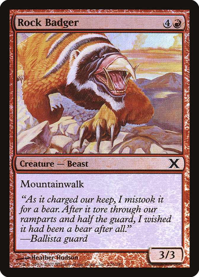 Rock Badger (Premium Foil) [Tenth Edition] - Magic: The Gathering - Card Brawlers | Quebec | Canada |