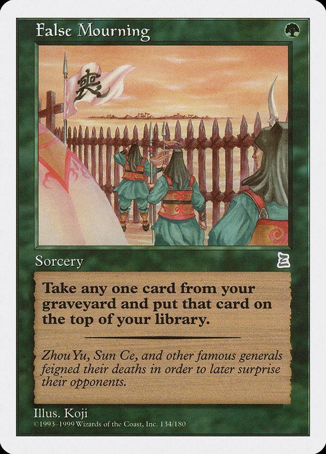 False Mourning [Portal Three Kingdoms] - Magic: The Gathering - Card Brawlers | Quebec | Canada |