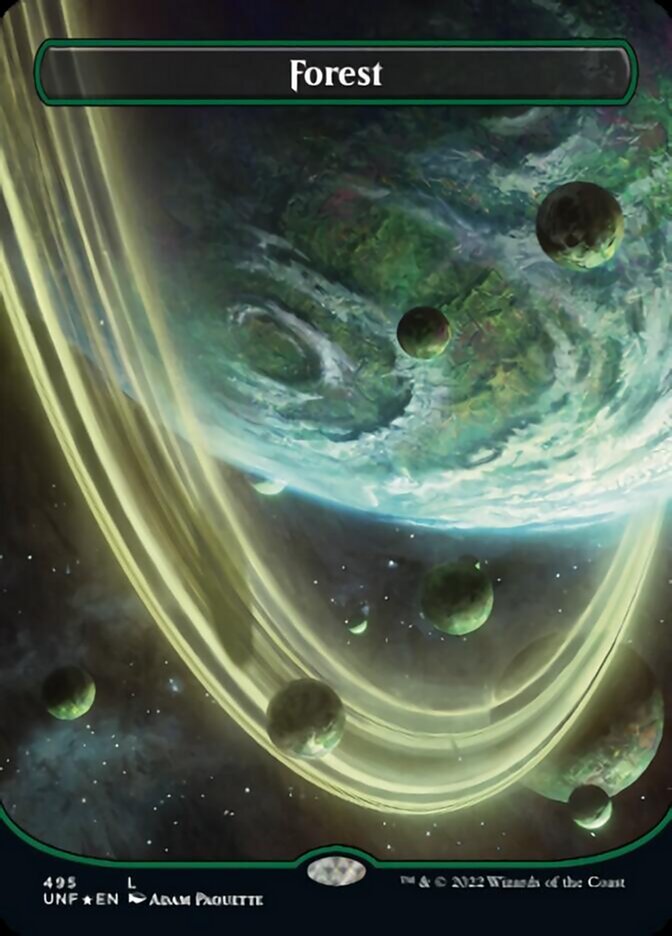 Forest (495) (Orbital Space-ic Land) (Galaxy Foil) [Unfinity] - Magic: The Gathering - Card Brawlers | Quebec | Canada |