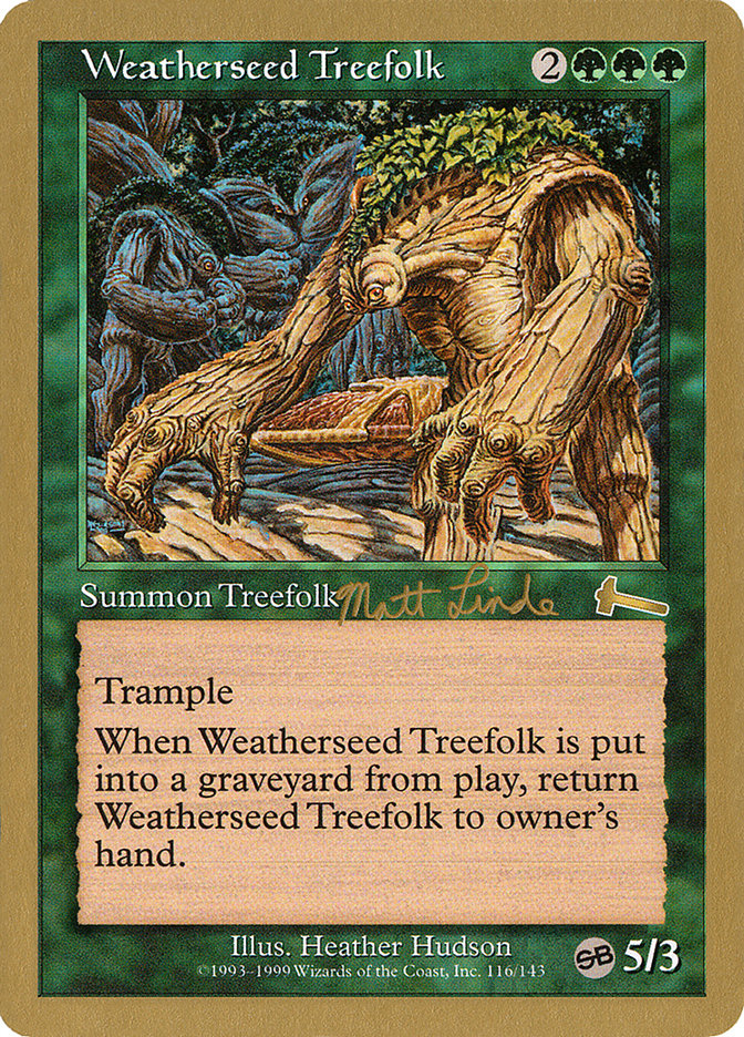Weatherseed Treefolk (Matt Linde) (SB) [World Championship Decks 1999] - Magic: The Gathering - Card Brawlers | Quebec | Canada |