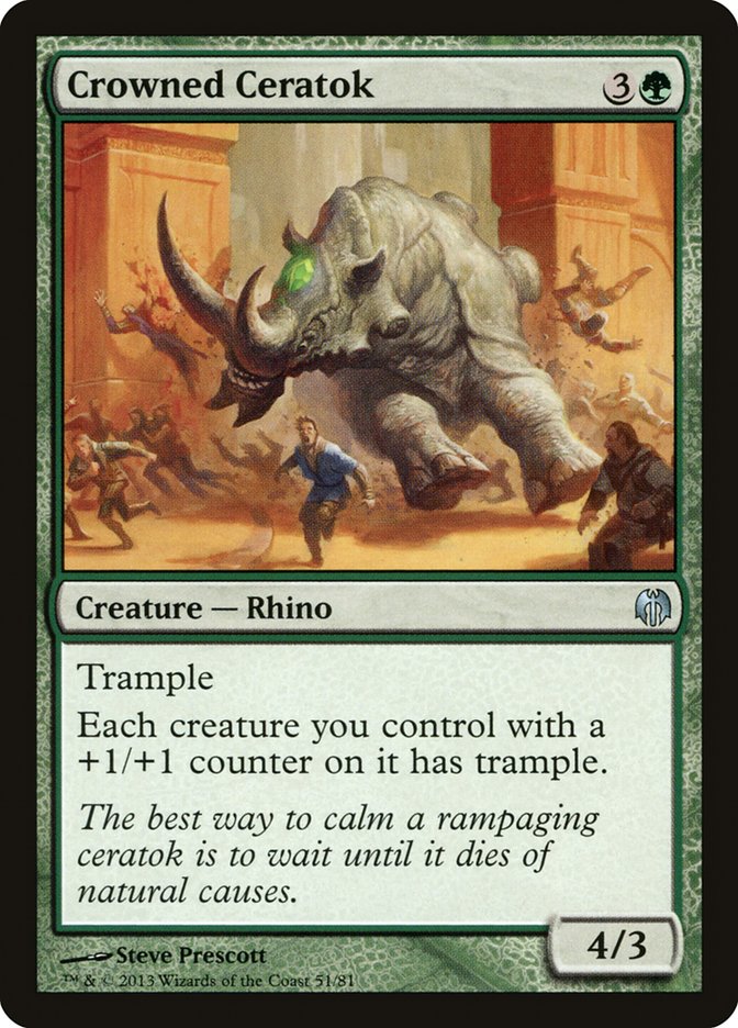 Crowned Ceratok [Duel Decks: Heroes vs. Monsters] - Magic: The Gathering - Card Brawlers | Quebec | Canada |