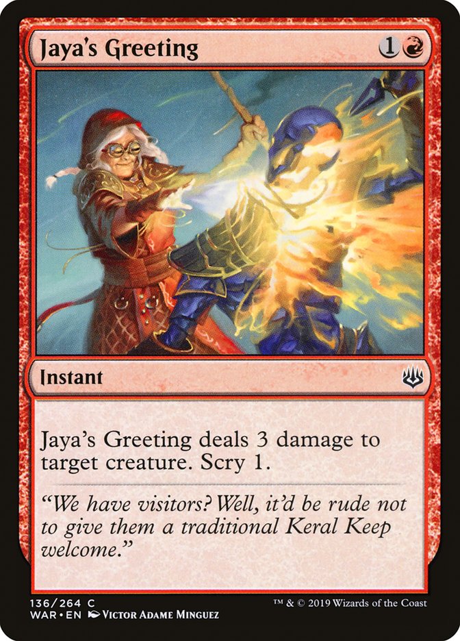 Jaya's Greeting [War of the Spark] - Magic: The Gathering - Card Brawlers | Quebec | Canada |