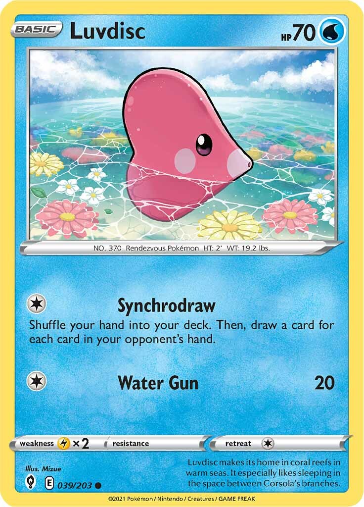 Luvdisc (039/203) [Sword & Shield: Evolving Skies] - Pokémon - Card Brawlers | Quebec | Canada |
