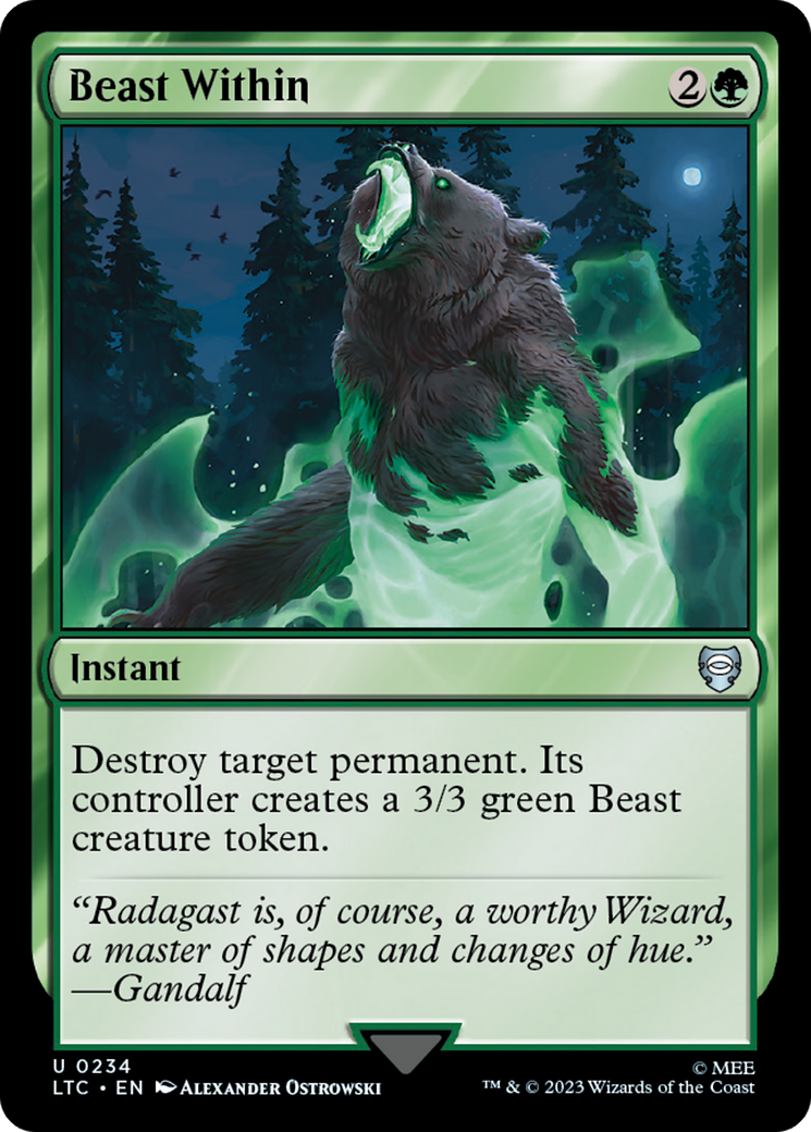 Beast Within [The Lord of the Rings: Tales of Middle-Earth Commander] - Magic: The Gathering - Card Brawlers | Quebec | Canada |