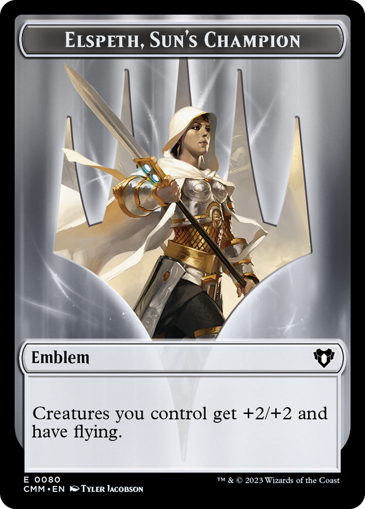 Elspeth, Sun's Champion Emblem // Copy (55) Double-Sided Token [Commander Masters Tokens] - Magic: The Gathering - Card Brawlers | Quebec | Canada |