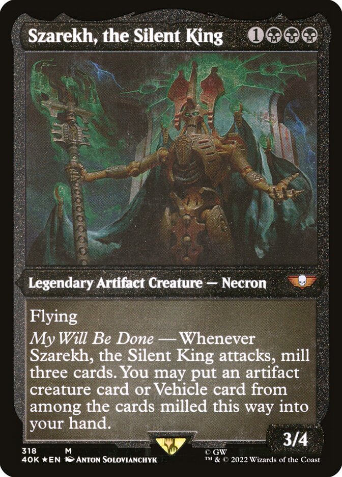 Szarekh, the Silent King (Display Commander) (Etched Foil) [Warhammer 40,000] - Magic: The Gathering - Card Brawlers | Quebec | Canada |