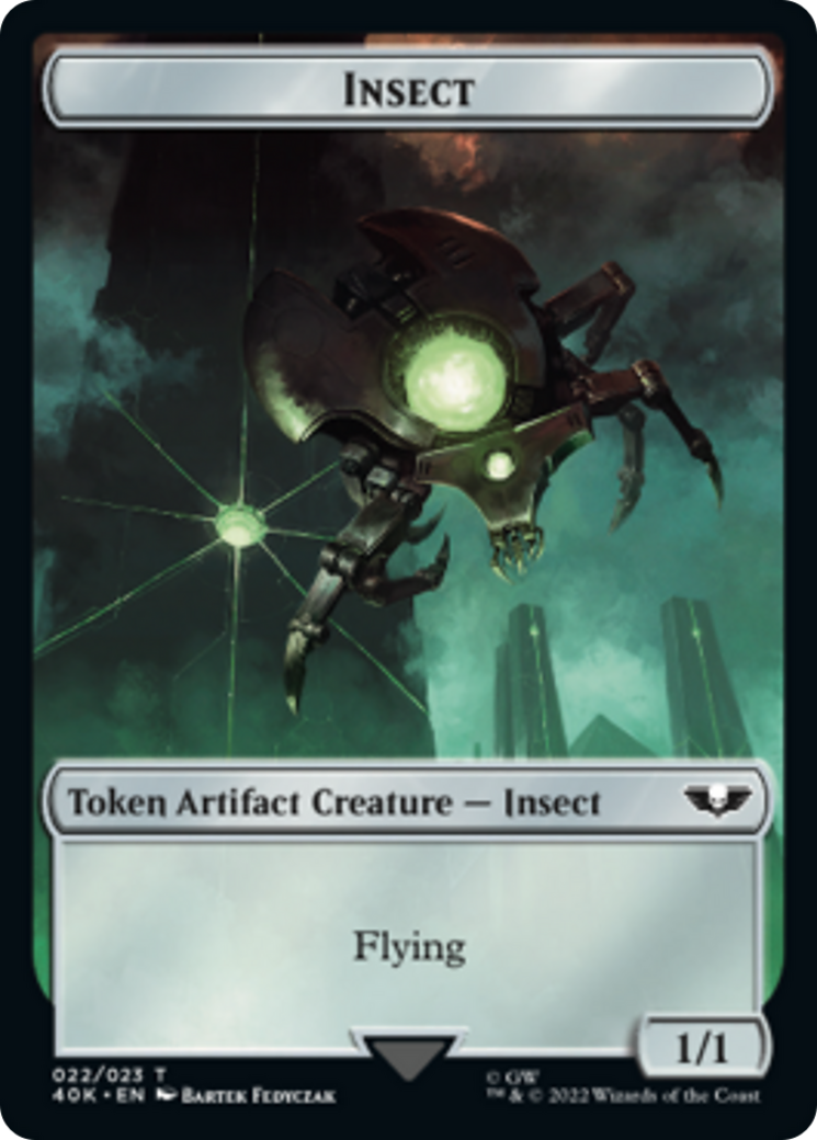 Necron Warrior // Insect Double-Sided (Surge Foil) [Warhammer 40,000 Tokens] - Magic: The Gathering - Card Brawlers | Quebec | Canada |