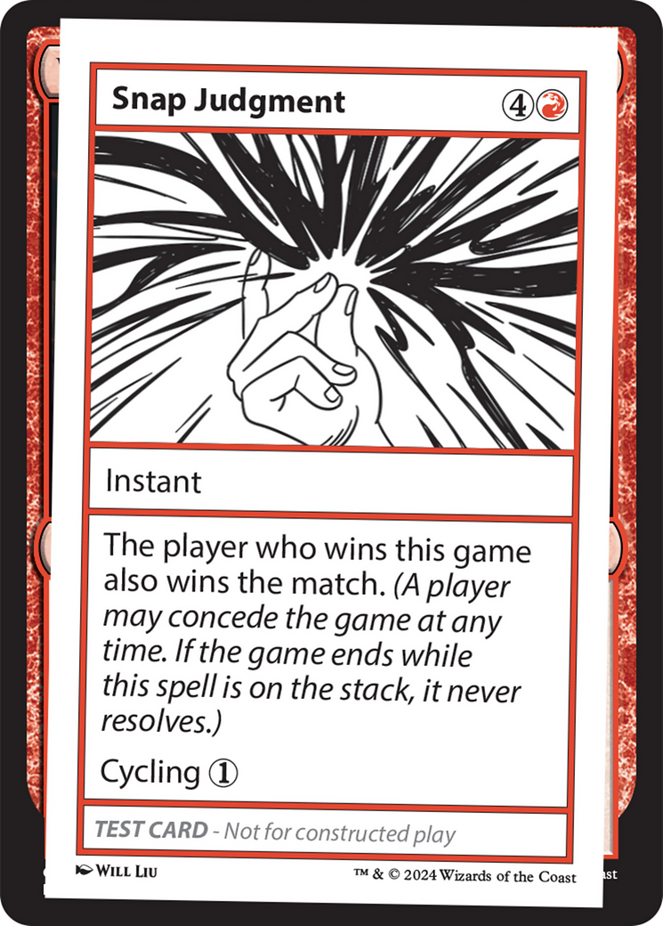 Snap Judgment [Mystery Booster 2 Playtest Cards] - Magic: The Gathering - Card Brawlers | Quebec | Canada |