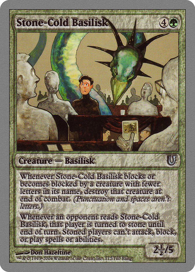 Stone-Cold Basilisk [Unhinged] - Magic: The Gathering - Card Brawlers | Quebec | Canada |