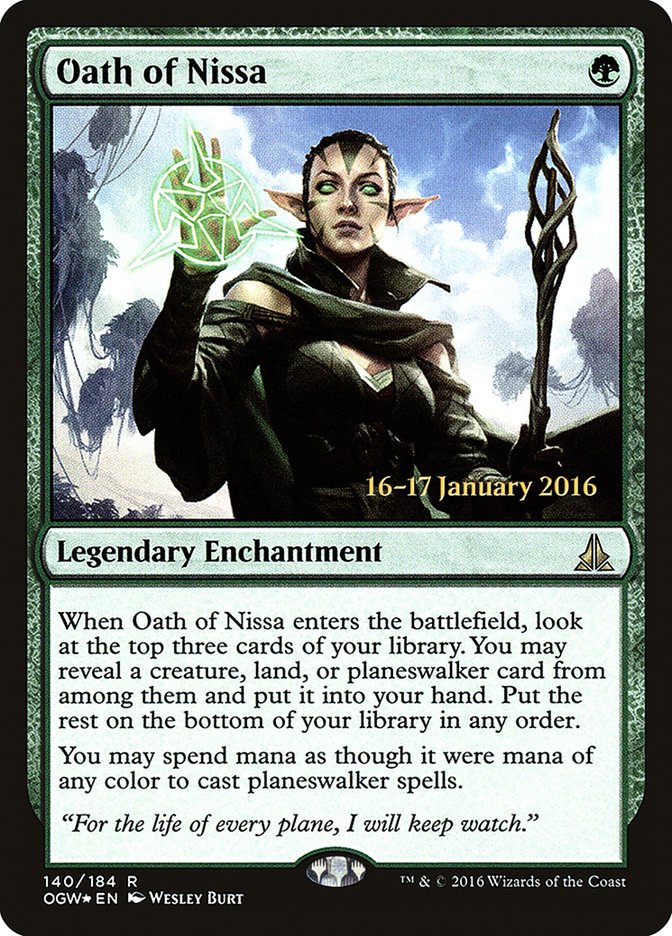 Oath of Nissa [Oath of the Gatewatch Prerelease Promos] - Magic: The Gathering - Card Brawlers | Quebec | Canada |