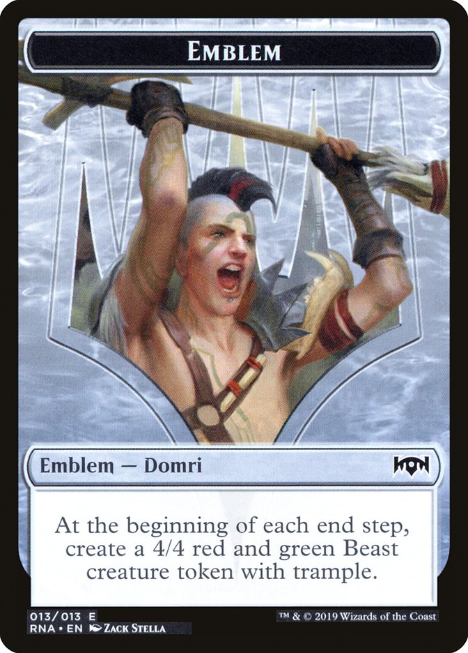 Domri, Chaos Bringer Emblem [Ravnica Allegiance Tokens] - Magic: The Gathering - Card Brawlers | Quebec | Canada |