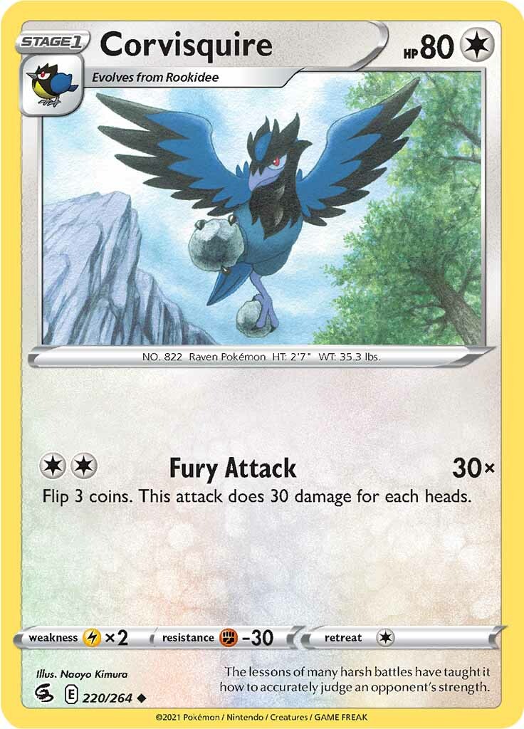 Corvisquire (220/264) [Sword & Shield: Fusion Strike] - Pokémon - Card Brawlers | Quebec | Canada |