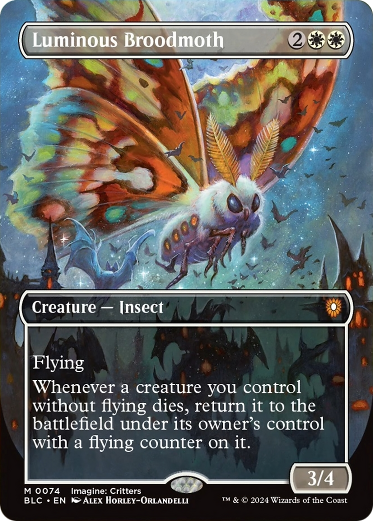 Luminous Broodmoth (Borderless) [Bloomburrow Commander] - Magic: The Gathering - Card Brawlers | Quebec | Canada |