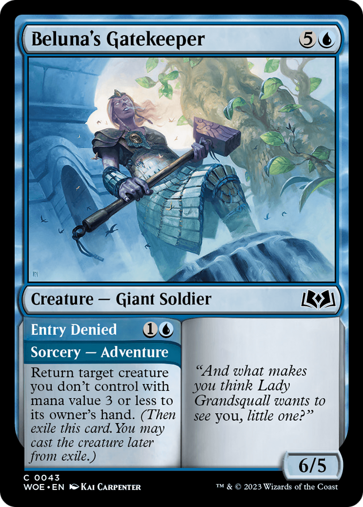 Beluna's Gatekeeper // Entry Denied [Wilds of Eldraine] - Magic: The Gathering - Card Brawlers | Quebec | Canada |