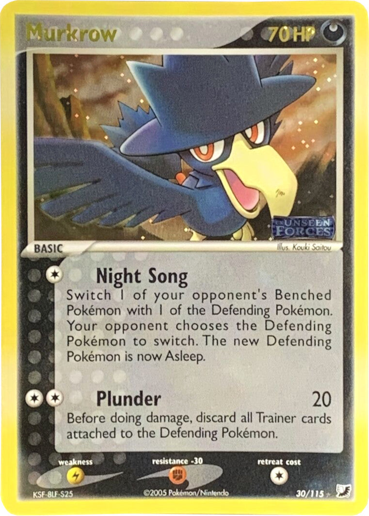 Murkrow (30/115) (Stamped) [EX: Unseen Forces] - Pokémon - Card Brawlers | Quebec | Canada |