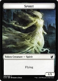 Spirit // Human Double-Sided Token [Commander 2019 Tokens] - Magic: The Gathering - Card Brawlers | Quebec | Canada |
