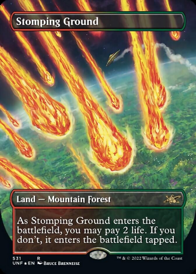 Stomping Ground (Borderless) (Galaxy Foil) [Unfinity] - Magic: The Gathering - Card Brawlers | Quebec | Canada |