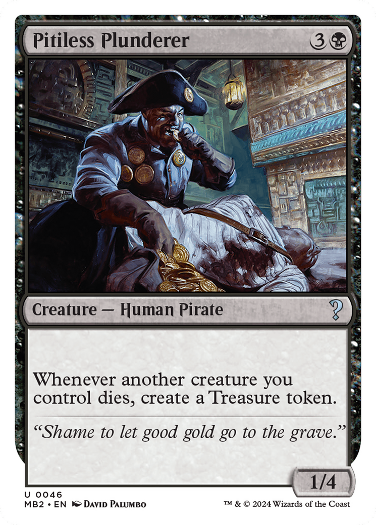 Pitiless Plunderer (White Border) [Mystery Booster 2] - Magic: The Gathering - Card Brawlers | Quebec | Canada |