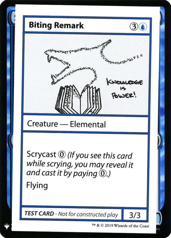 Biting Remark [Mystery Booster Playtest Cards] - Magic: The Gathering - Card Brawlers | Quebec | Canada |