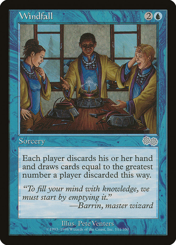 Windfall [Urza's Saga] - Magic: The Gathering - Card Brawlers | Quebec | Canada |