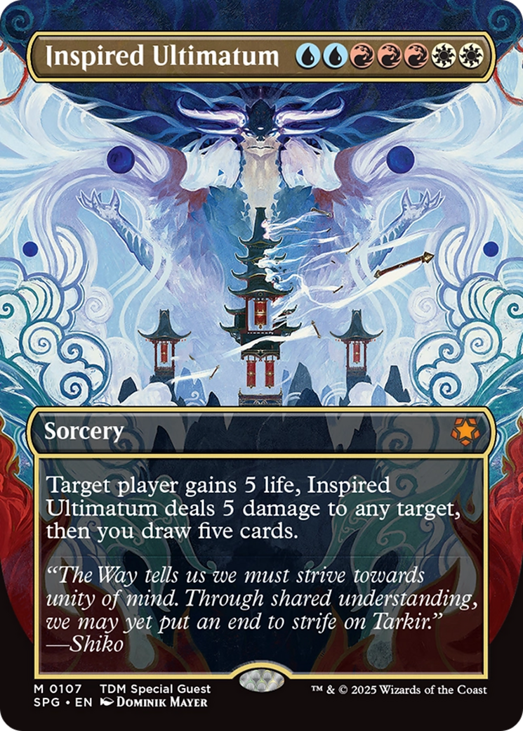 Inspired Ultimatum (Borderless) [Tarkir: Dragonstorm Special Guests] - Magic: The Gathering - Card Brawlers | Quebec | Canada |