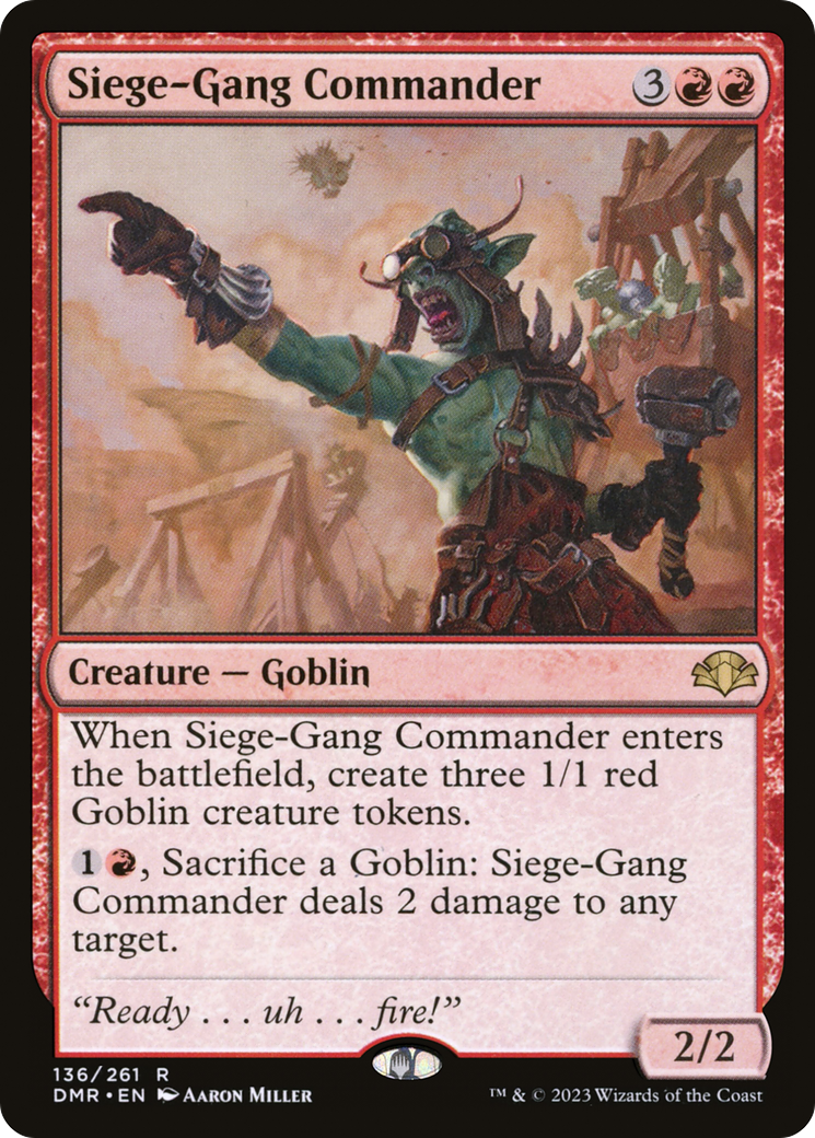 Siege-Gang Commander [Dominaria Remastered] - Magic: The Gathering - Card Brawlers | Quebec | Canada |