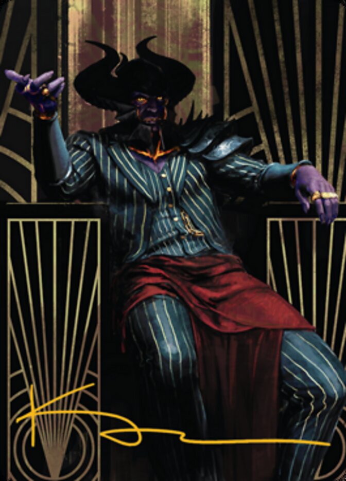 Ob Nixilis, the Adversary 2 Art Card (Gold-Stamped Signature) [Streets of New Capenna Art Series] - Magic: The Gathering - Card Brawlers | Quebec | Canada |