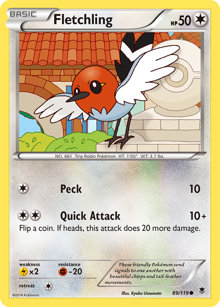 Fletchling (89/119) [XY: Phantom Forces] - Pokémon - Card Brawlers | Quebec | Canada |