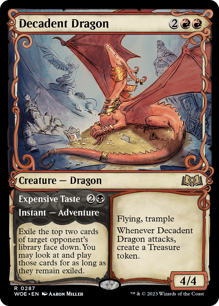 Decadent Dragon // Expensive Taste (Showcase) [Wilds of Eldraine] - Magic: The Gathering - Card Brawlers | Quebec | Canada |