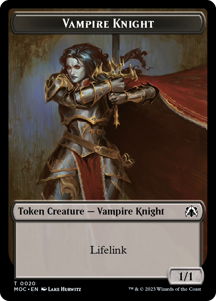 Vampire Knight // Soldier Double-Sided Token [March of the Machine Commander Tokens] - Magic: The Gathering - Card Brawlers | Quebec | Canada |
