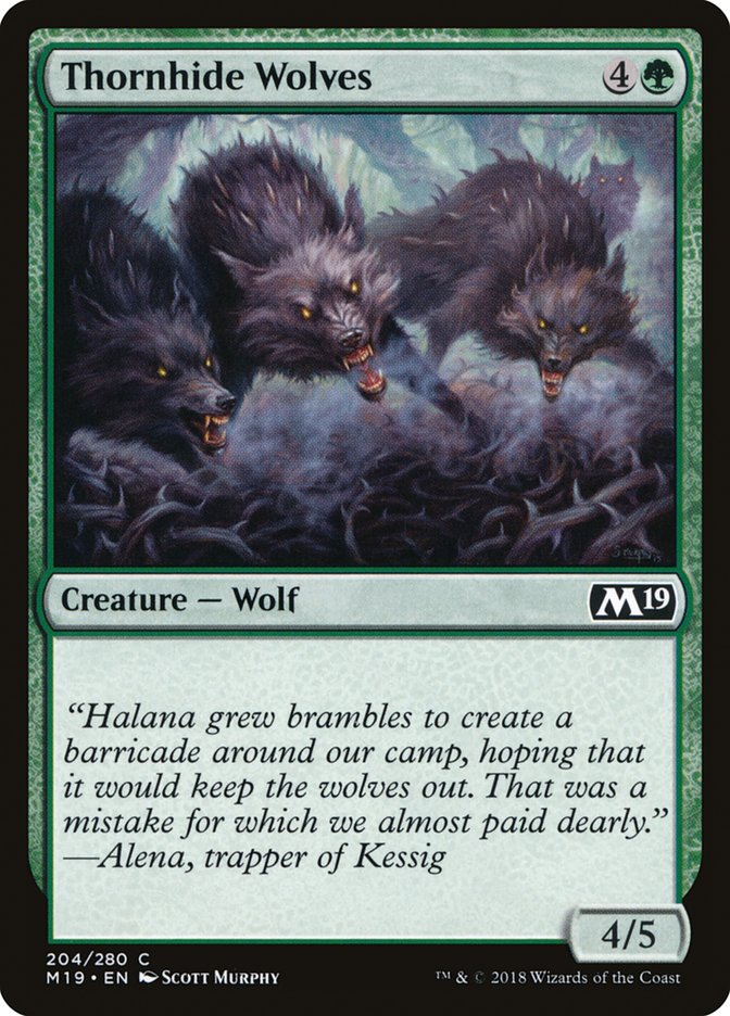 Thornhide Wolves [Core Set 2019] - Magic: The Gathering - Card Brawlers | Quebec | Canada |