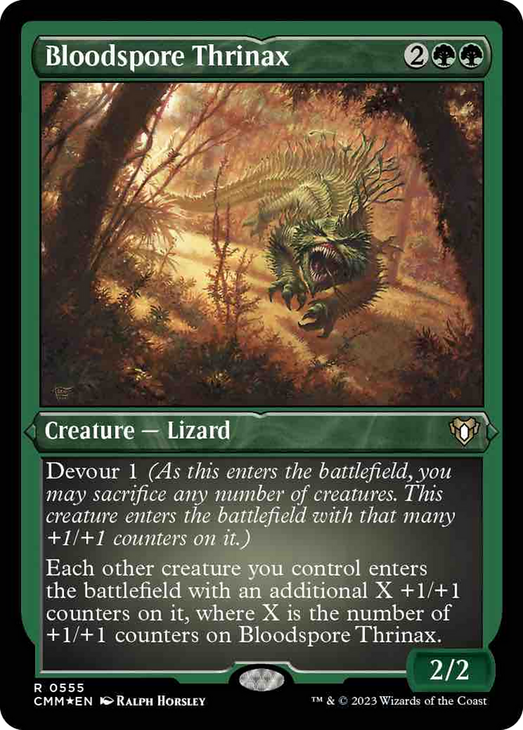 Bloodspore Thrinax (Foil Etched) [Commander Masters] - Magic: The Gathering - Card Brawlers | Quebec | Canada |