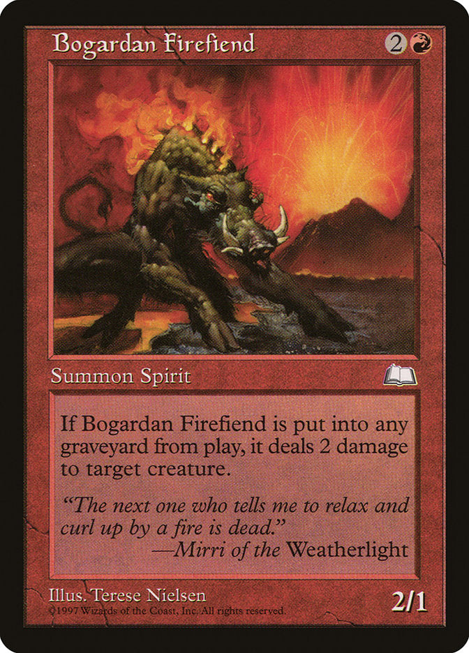 Bogardan Firefiend [Weatherlight] - Magic: The Gathering - Card Brawlers | Quebec | Canada |