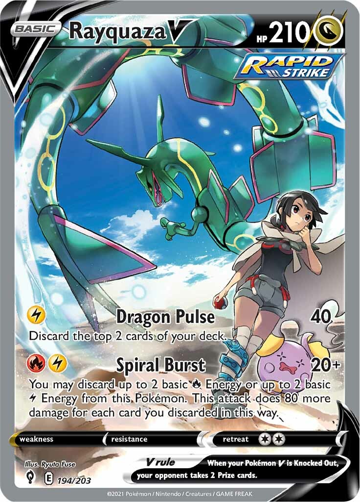 Rayquaza V (194/203) [Sword & Shield: Evolving Skies] - Pokémon - Card Brawlers | Quebec | Canada |